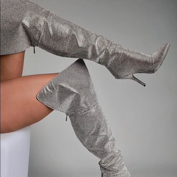 Over the Knee All Rhinestone Boot - Picture 6 of 8